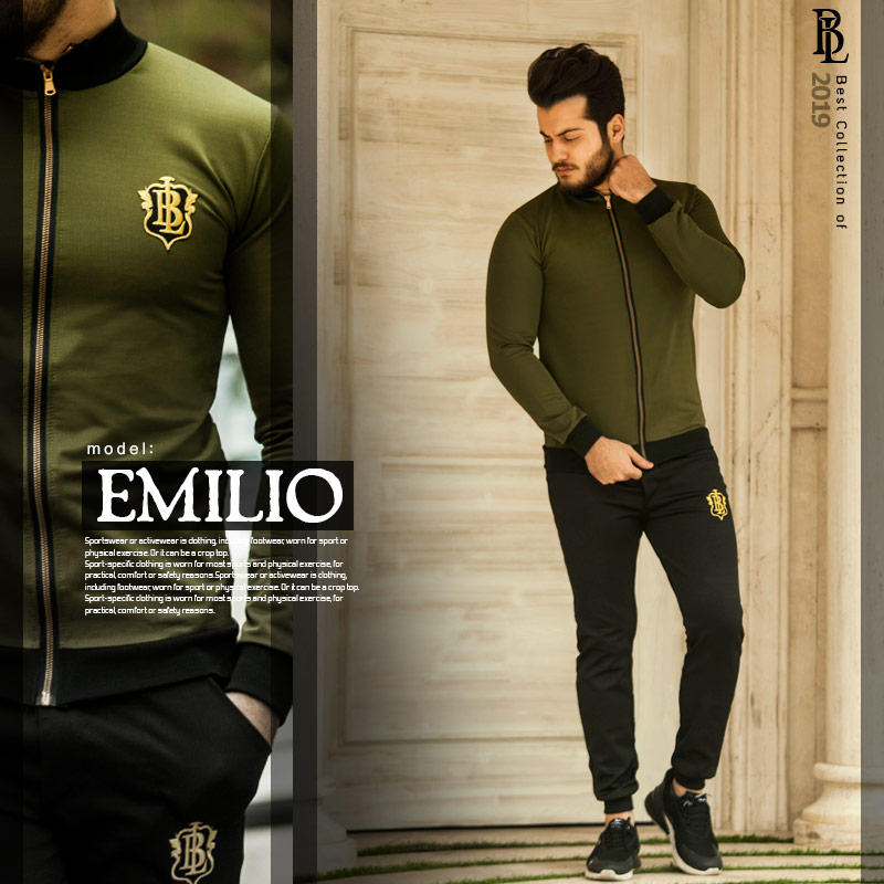 ست سویشرت و شلوار مدل Emilio, ست سویشرت و شلوار ایمیلیوEmilio, ست, سویشرت, سوئیشرت, شلوار, سویشرت سبز, شلوار اسلش مشکی, ست سویشرت و شلوار سبز مشکی, Emilio sweater and pants set