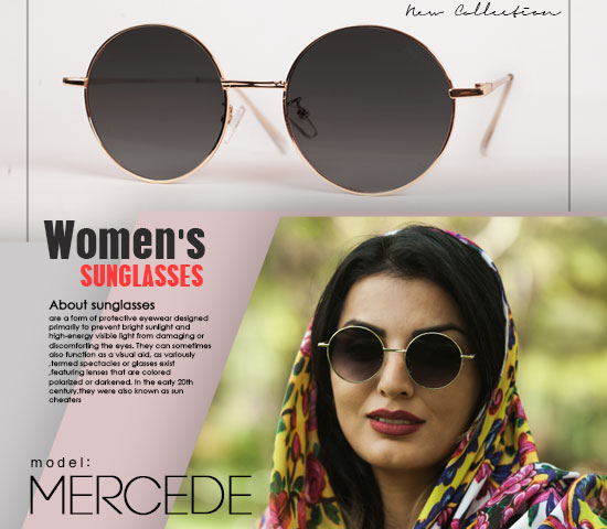 عینک آفتابی زنانه مدل Mercede مشکی