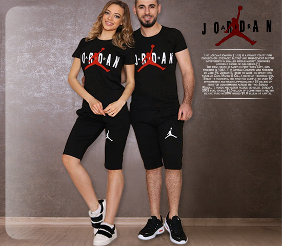 ست تیشرت و شلوارک زنانه و مردانه مدل jordan