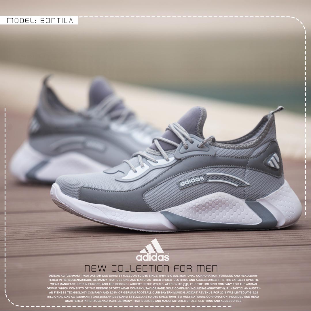 عکس محصول کفش مردانه  Adidas مدل Bontila( طوسي )