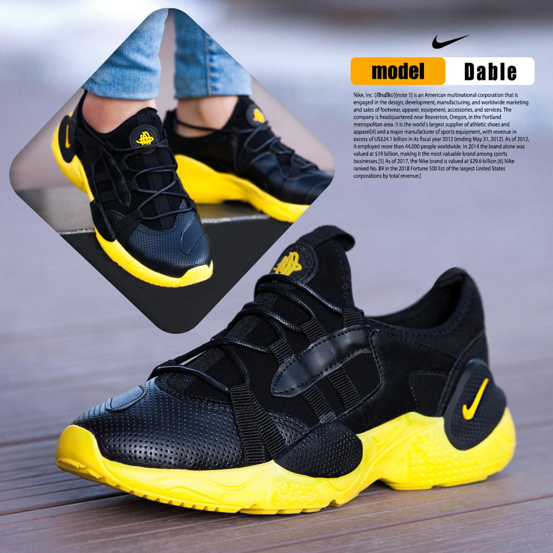 عکس محصول کفش مردانه Nike مدل Dable(مشکي زرد)