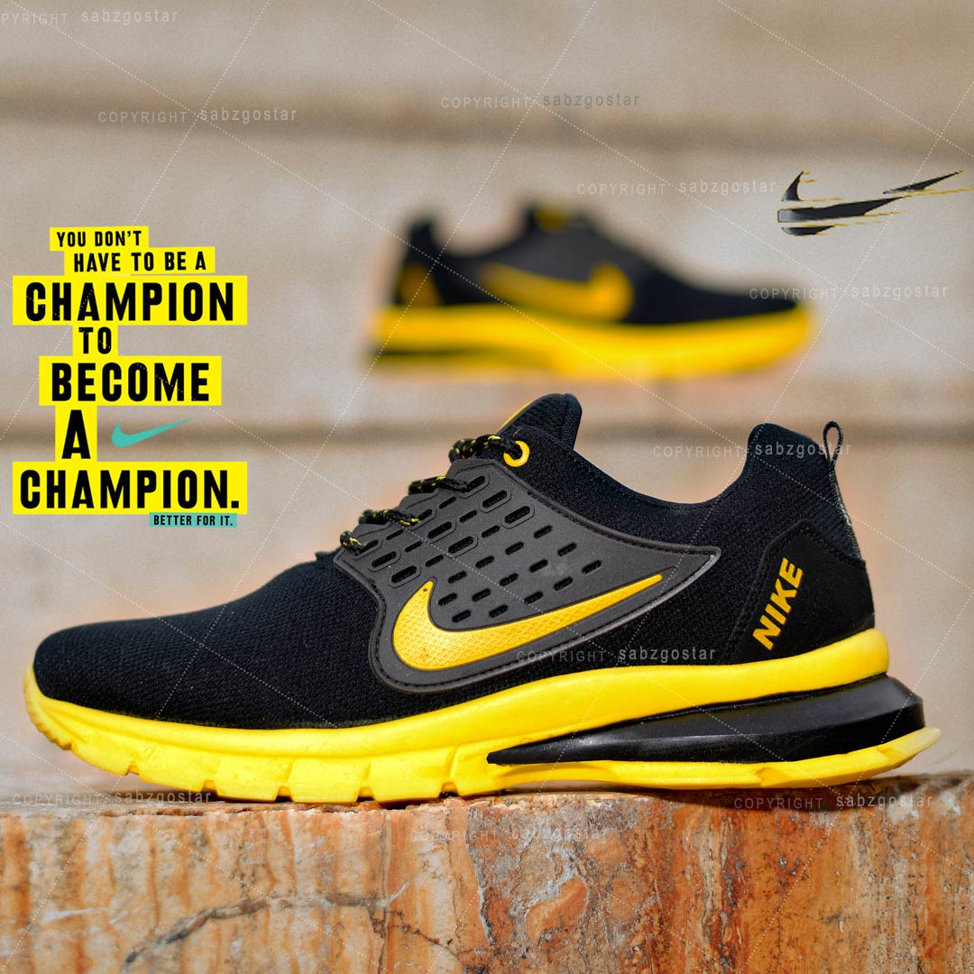 عکس محصول کفش مردانه Nike مدل Lixo(مشکی زرد)
