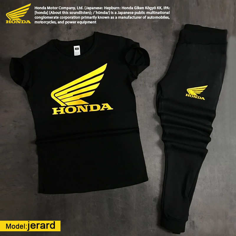 عکس محصول ست  تیشرت و شلوار مردانه Honda مدل Jerard (زرد)