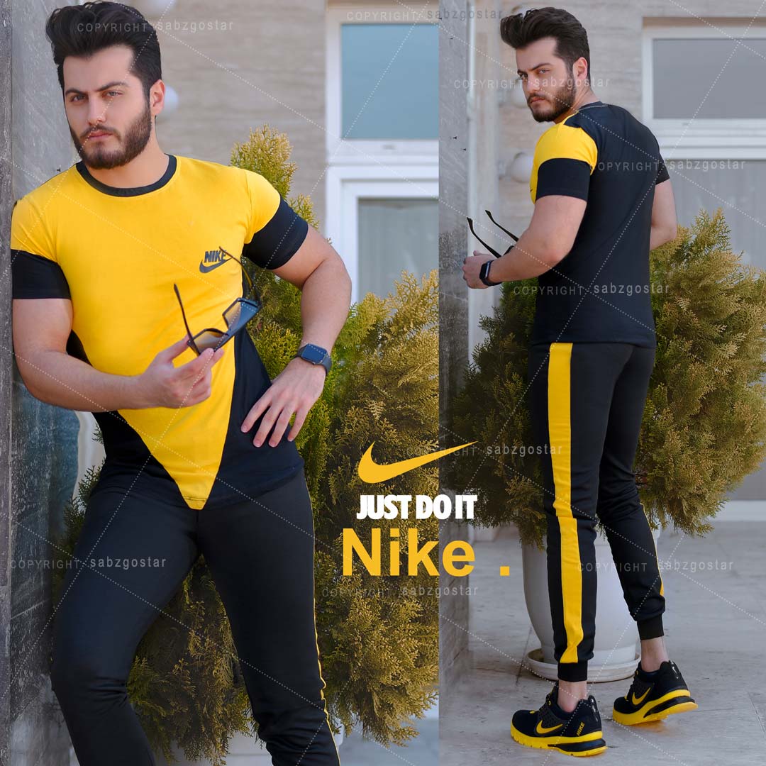 عکس محصول ست تیشرت وشلوار Nike مدل Ander (زرد)