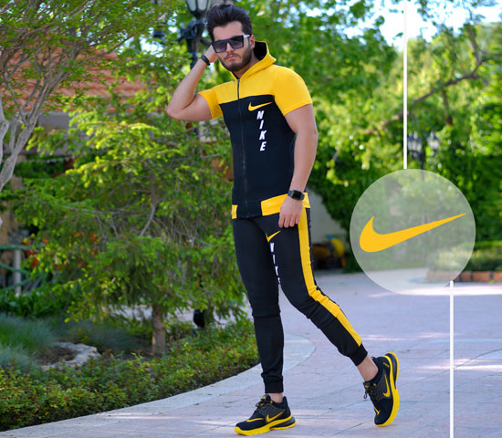 ست تيشرت وشلوار مردانه Nike مدل Magic (زرد)