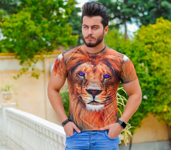 تیشرت مردانه مدل Lion