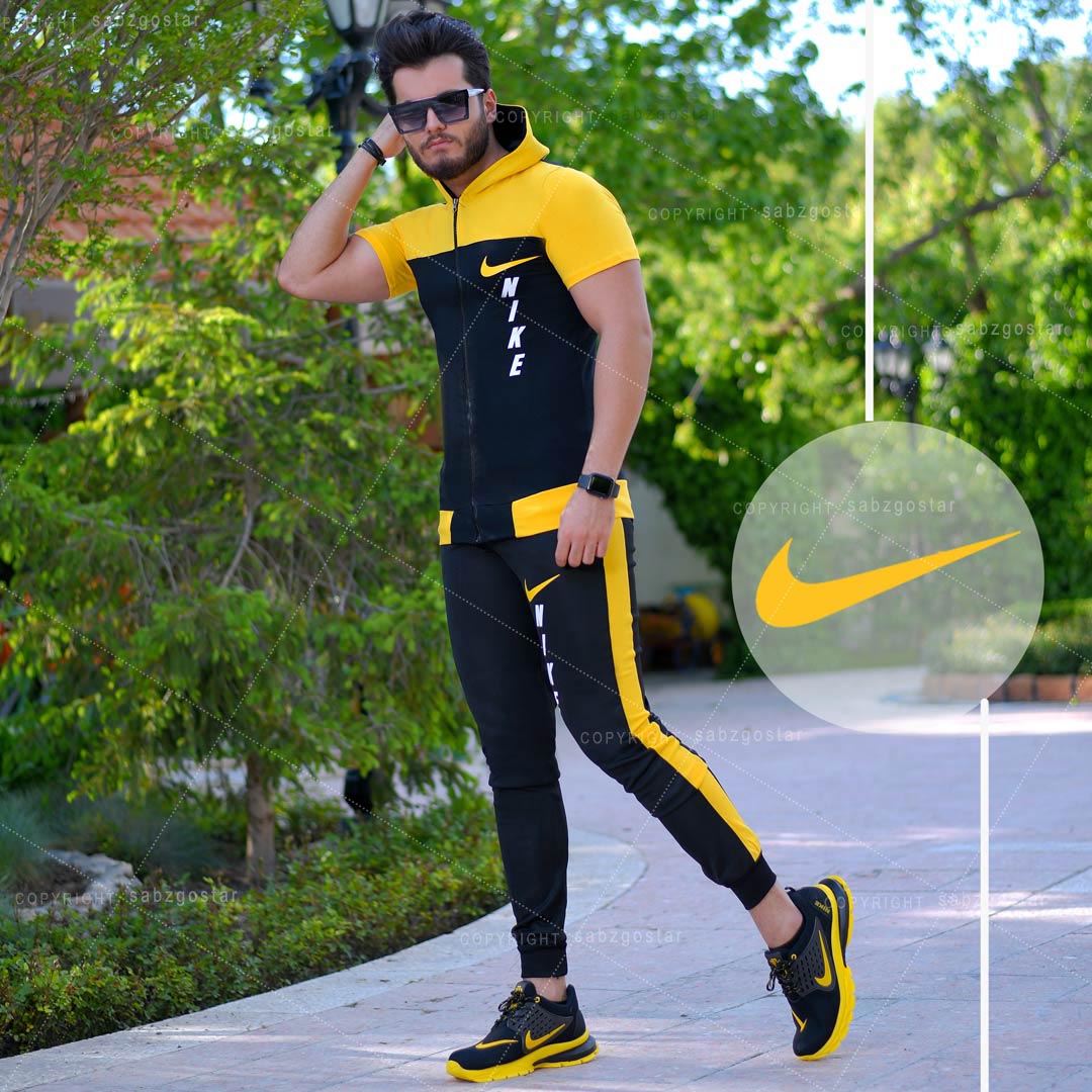 عكس محصول ست تيشرت وشلوار مردانه Nike مدل Magic (زرد)
