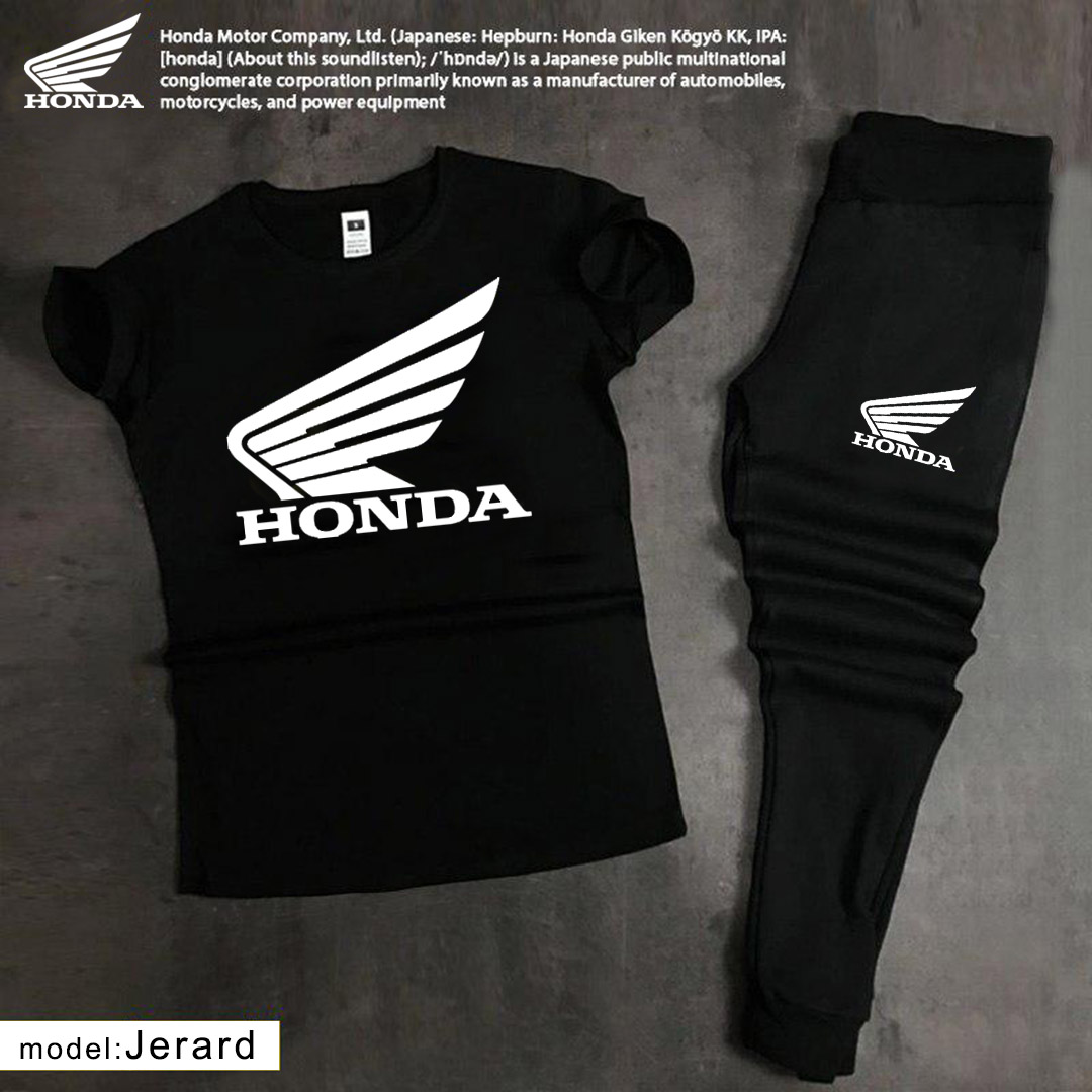 عکس محصول ست  تیشرت و شلوار مردانه Honda مدل Jerard (مشکی)