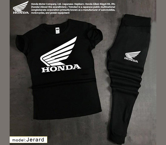 ست  تیشرت و شلوار مردانه Honda مدل Jerard (سفید)