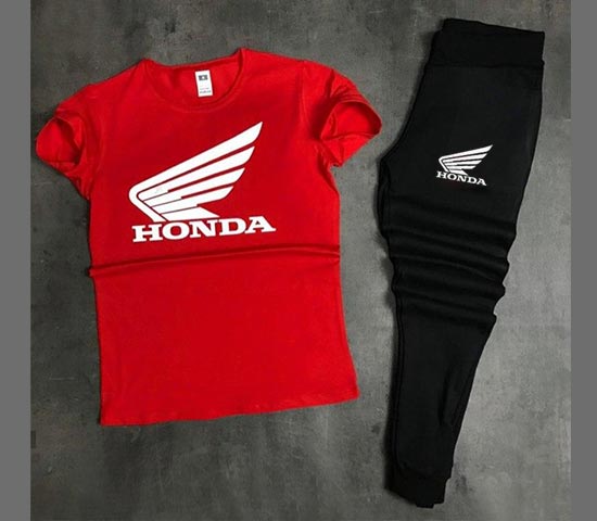 ست  تیشرت و شلوار مردانه Honda مدل Jerard (قرمز)