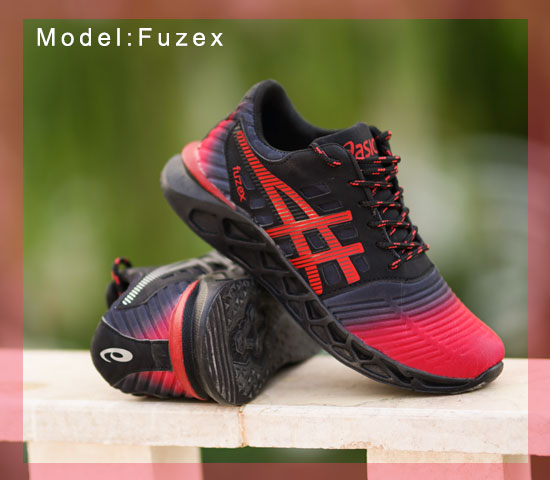 کفش مردانه Asics مدلFuzex (مشکی،قرمز)