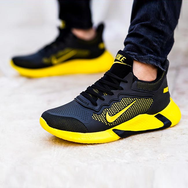 کفش مردانه Adidas مدل adrian (مشکی زرد)