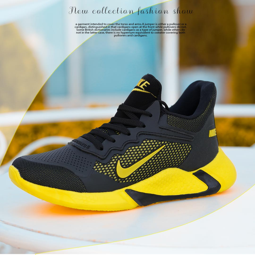 عکس محصول کفش مردانه Adidas مدل adrian (مشکی زرد)