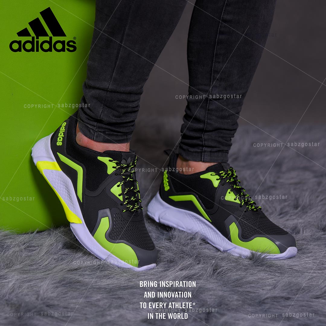عکس محصول کفش مردانه Adidas مدل Zinax (مشکی .سبز)