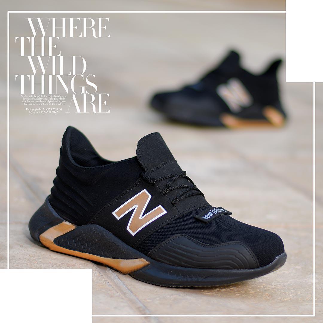 عکس محصول کفش مردانه NewBalance مدل WinSon (مشکی.طلایی)