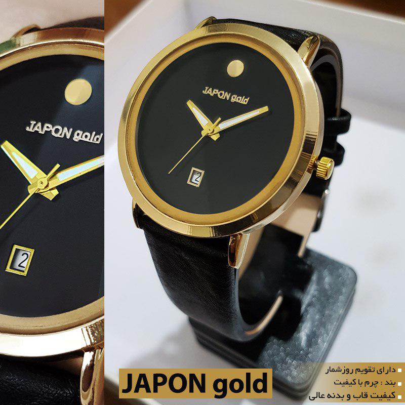 عکس محصول ساعت مچى مدل  JAPON gold( طلايي)