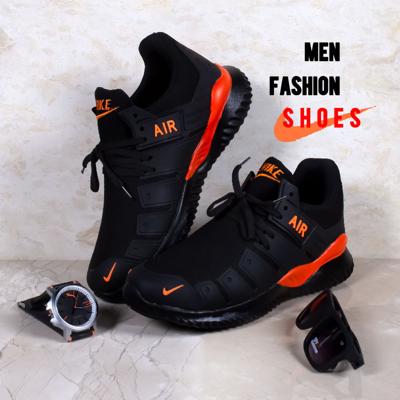 کفش مردانه Nike مدل  Air2021(مشکی نارنجی)